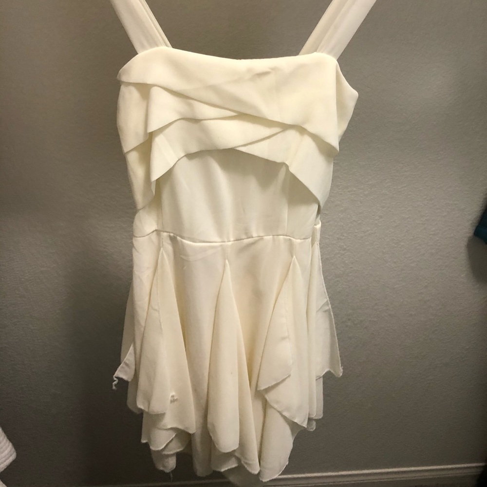 Off-White Flowy Mini Dress